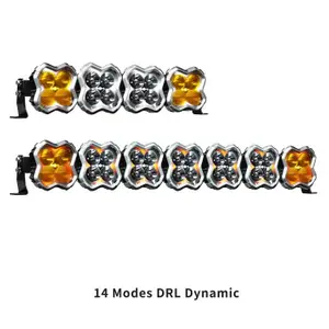 Linkable LED Light Bar with Dual-Color Dynamic DRL 
