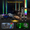 2 in 1 Fatty RGB Dual-Color Laser Whip Lights for UTV