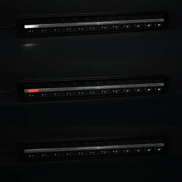 Dual Row LED Light Bar with DRL — Amber & White Beam