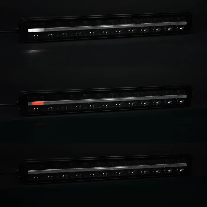 Dual Row LED Light Bar with DRL — Amber & White Beam