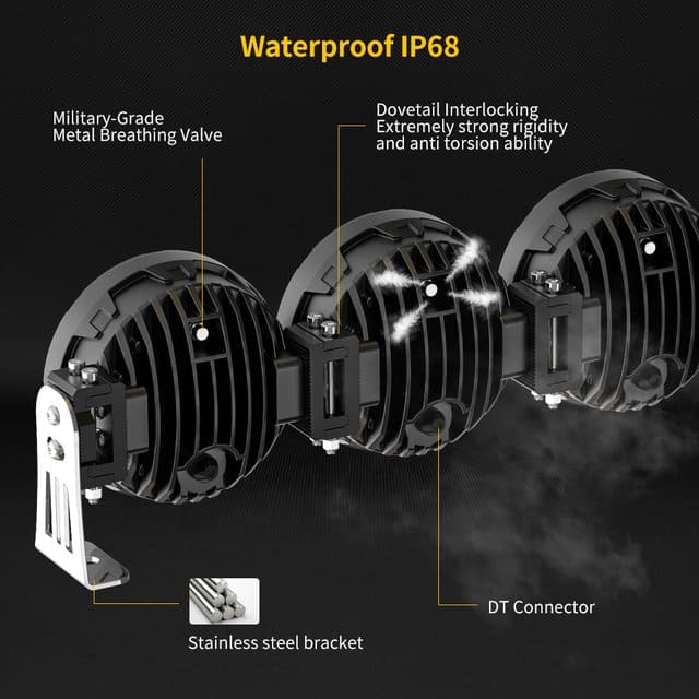 Linkable 5" Pod Light Bar with Dynamic Dual Color DRL